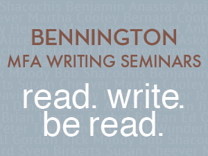 Bennington Writing Seminars logo and add. 