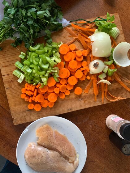 Photo of soup ingredients