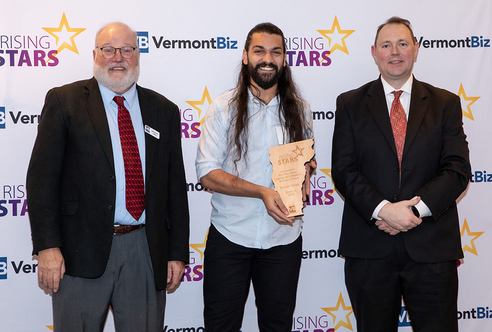 Ahmad Yassir '20 at Vermont Business Magazine's Rising Star Event