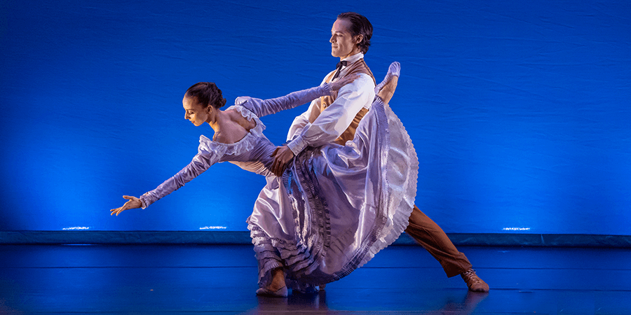 Anne Souder and Jacob Larsen in Martha Graham’s Appalachian Spring Suite ; photo by Richard Termine.
