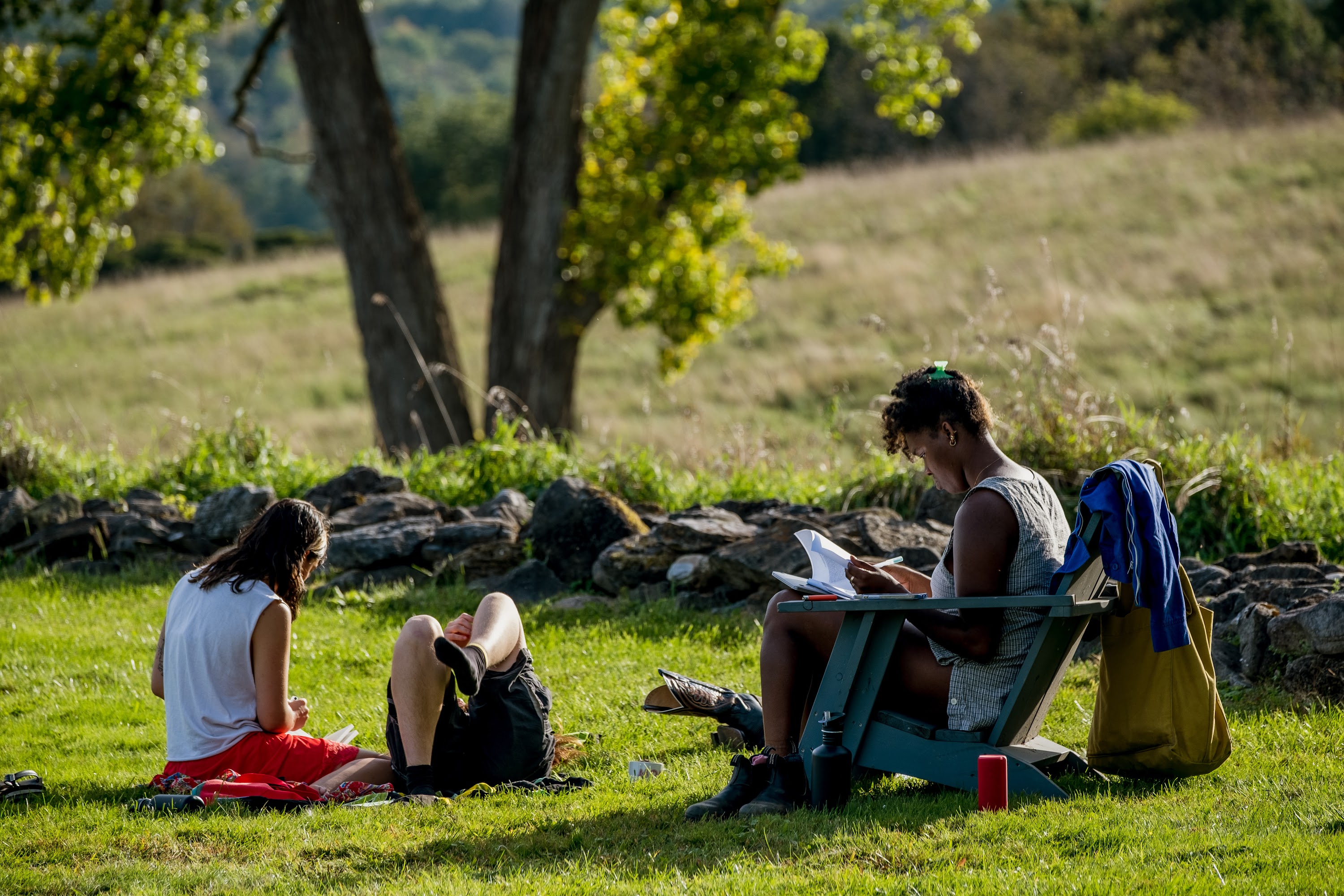 Students hanging out near end of the world