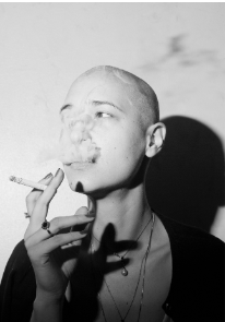 picture of a woman smoking