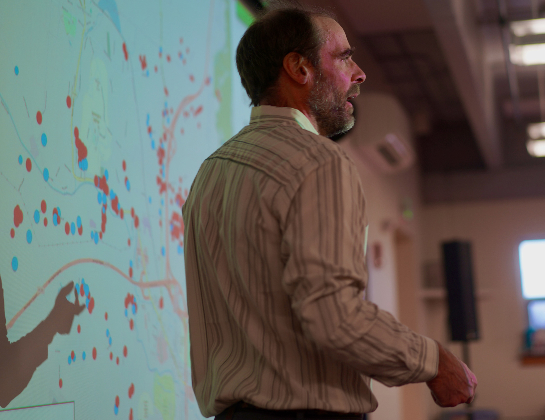 Bennington College Professor Tim Schroeder and research team presented their findings to the public in a presentation at the Bennington Firehouse on March 17, 2025. 