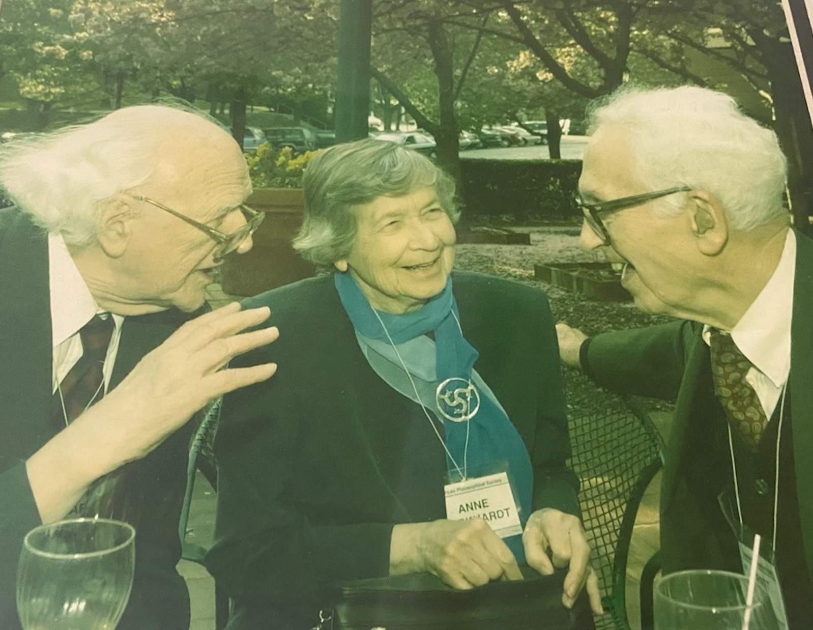 Image of Frederick and Anne Burkhardt and Ernst Mayr
