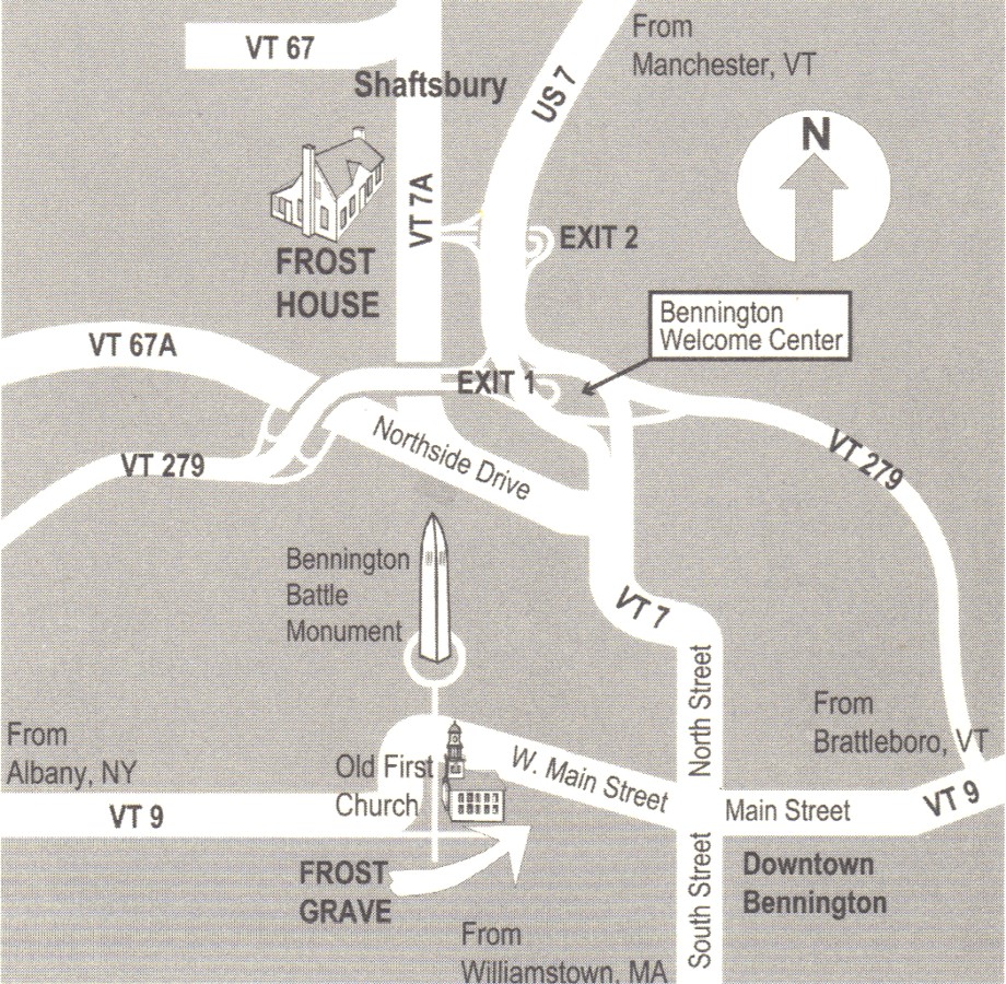 a map of bennington and the surrounding area 