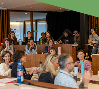a classroom filled with MFA - Writing graduate students