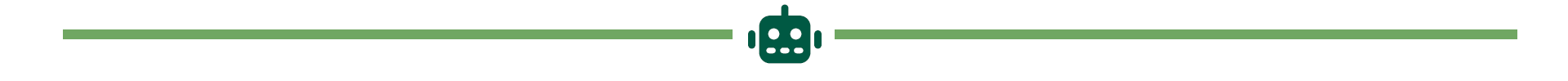 a horizontal rule with a robot icon