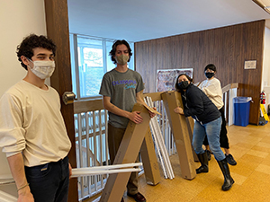 Image of students with lights