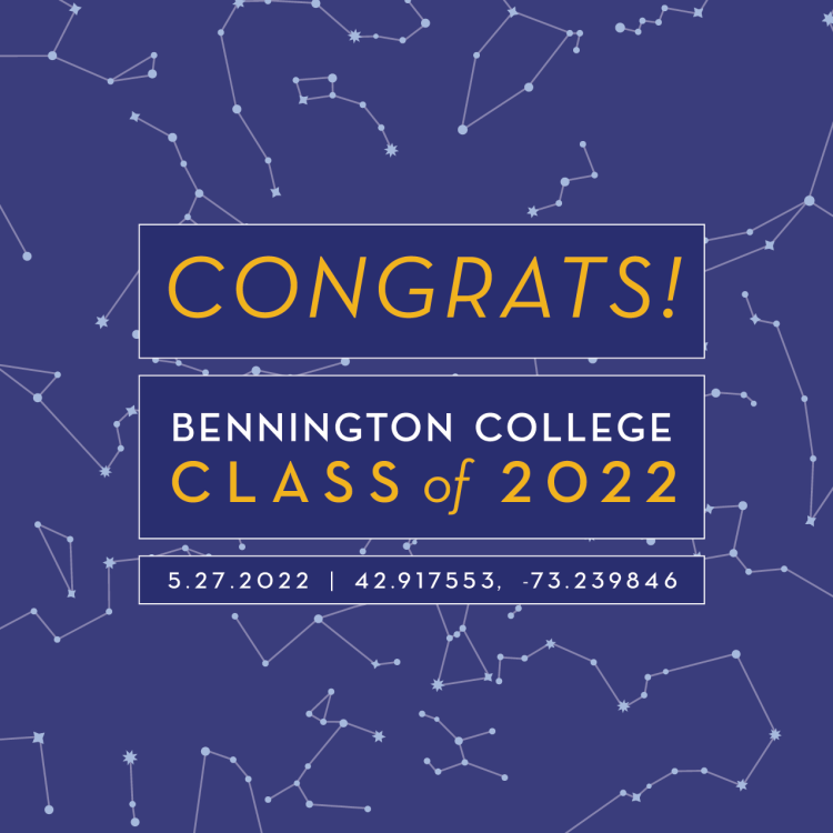 Night Sky Congrats Bennington Class of 2022—(Right Click to Save)