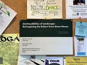 Image of a postcard on bulletin board