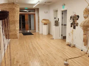 Image of student sculptures on display