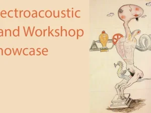 beige page with exquisite corpse drawing