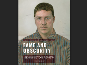 The cover of Bennington Review Issue 8. A man's bust with a title.