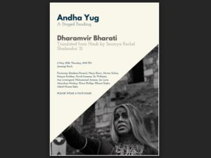 Andha Yug: A Staged Reading poster