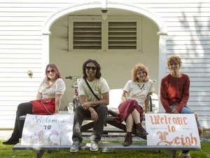 Bennington students outside house