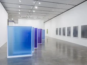 Image of Liz Deschenes' photograms at the Institute of Contemporary Art in Boston