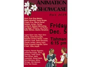 Animation Showase Poster with text info