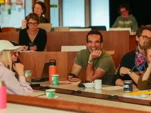 Image of laughing student