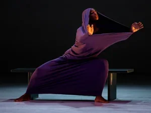 Leslie Andrea Williams in Martha Graham’s Lamentation; photo by Elyse Mertz