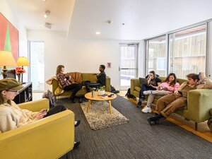 photo of Students in Living Room