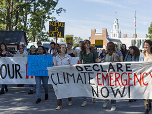 climate march on bennington campus