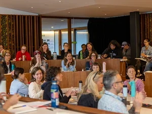 a classroom filled with mfa in writing students