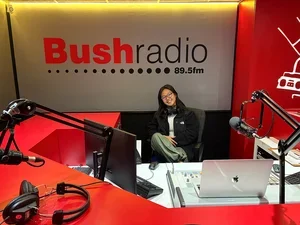 Juhee Kim at radio station