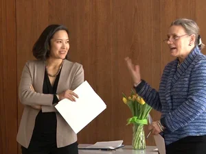 Photo of Mariko Silver and Laurie Patton