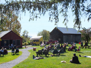 Concert on the lawn at the Robert Frost Stone House Museum
