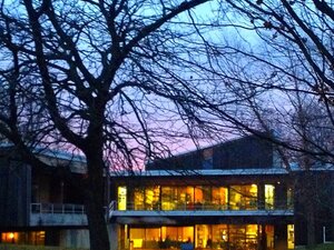 Bennington College campus in the evening