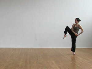 Dancer in dance studio
