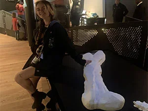 Eulala Scheel with Trex bone