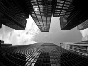 Low angle shot of skyscrapers