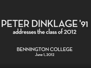 Peter Dinklage '91 Addresses Bennington College's Class of 2012