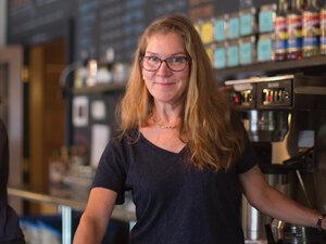 Image of Amy Buckley '83 at Brown Cow Cafe