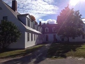 sunlight on a colonial house, bennington college