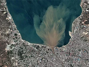 Aerial photo of Palu earthquake 