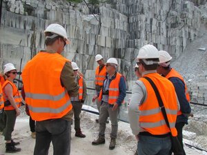 Isherwood at the marble quarry