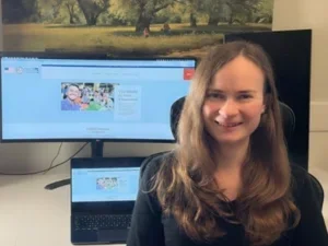 Image of Katie Hibner at a desk