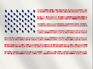 Image of binary American flag