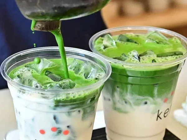 Image of two matcha drinks