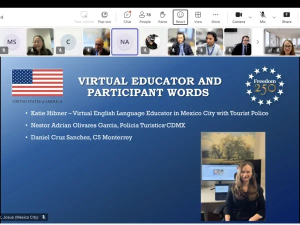 Katie Hibner at the Mexico certificate ceremony