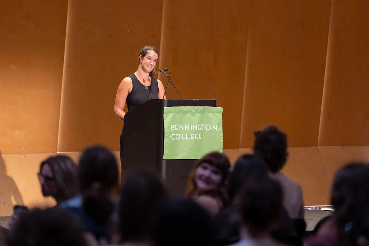 Natalie Redmond at podium