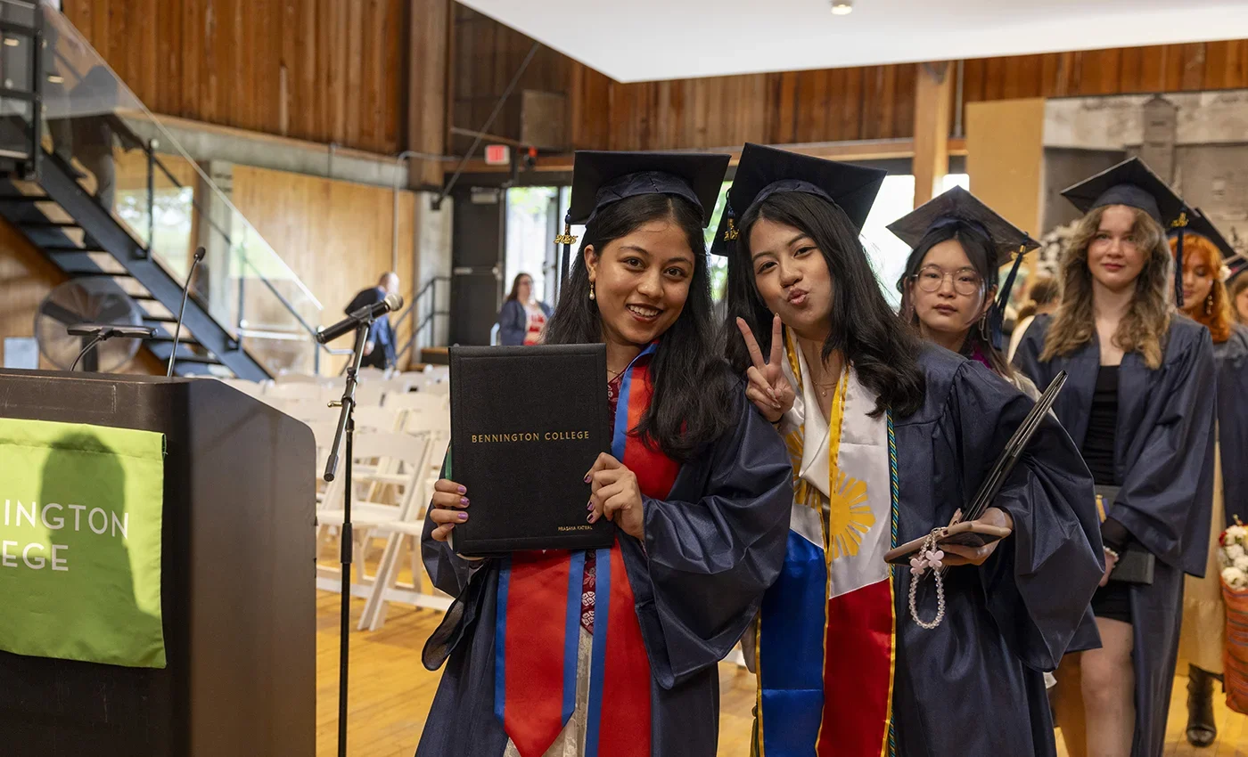 Image of students in graduation regalia