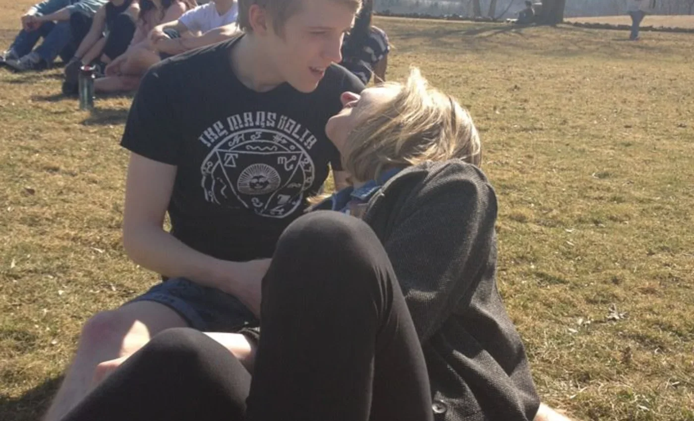 Image of a couple cuddling at the End of the World