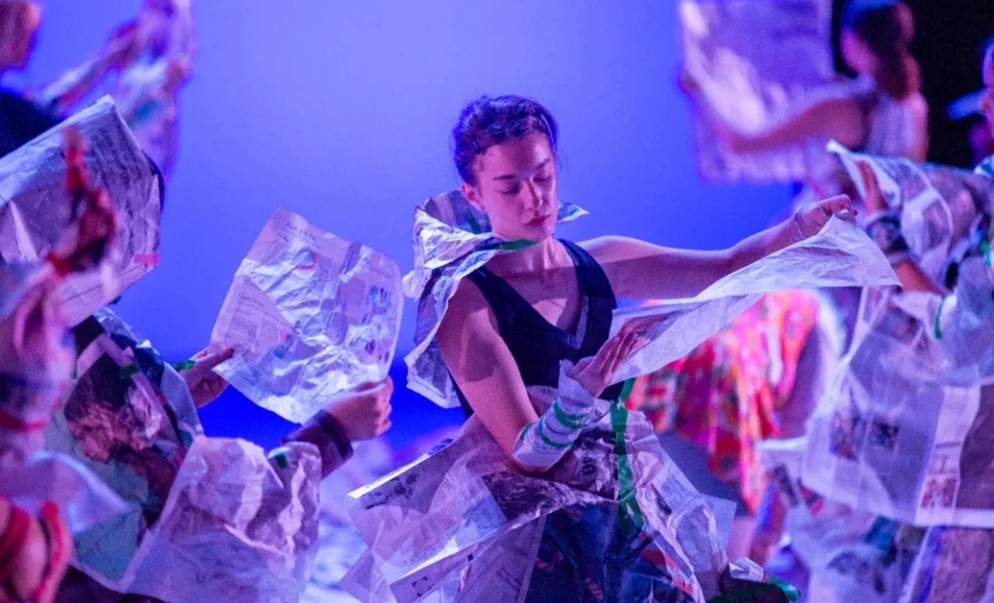 Image of dancer in newspaper