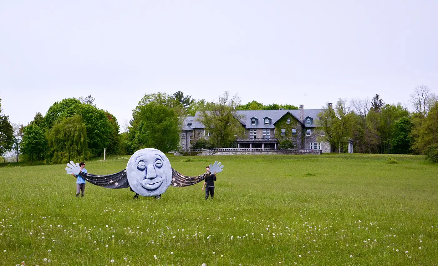 Large-scale puppet in Jennings Meadow