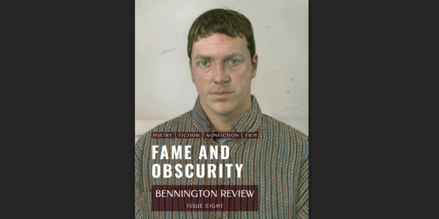 The cover of Bennington Review Issue 8. A man's bust with a title.
