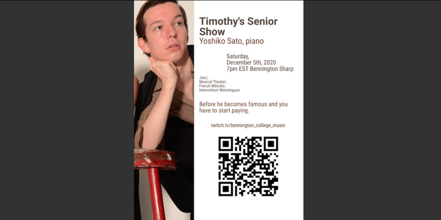 Timothy's Senior Show Poster