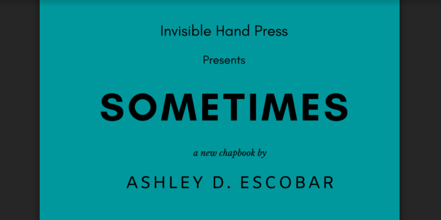 Flyer for Sometimes book launch